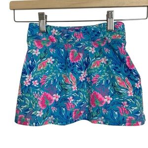 Tommy Bahama Active Floral Skort Little Girl’s 4T Blue Tropical Stretch